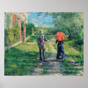 Poster Gustave Caillebotte - Le Chemin montant