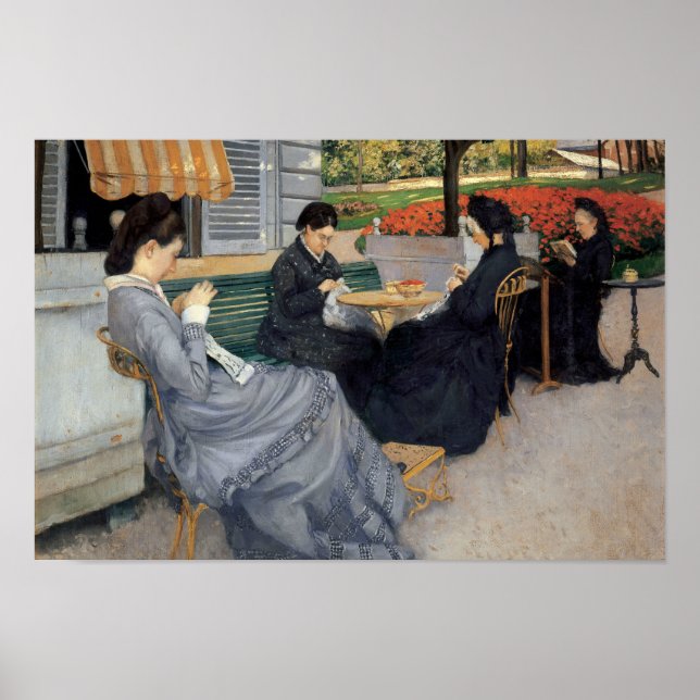 Poster Gustave Caillebotte - Portraits dans la campagne (Devant)