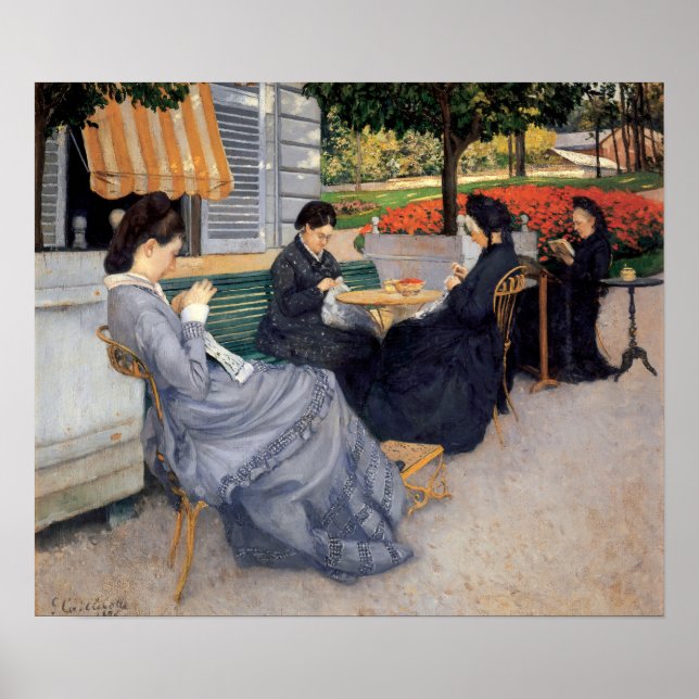 Poster Gustave Caillebotte - Portraits dans la campagne (Devant)