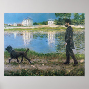 Poster Gustave Caillebotte - Richard Gallo et son chien