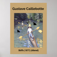 Gustave Caillebotte : Skiffs (1877) (Modifié)