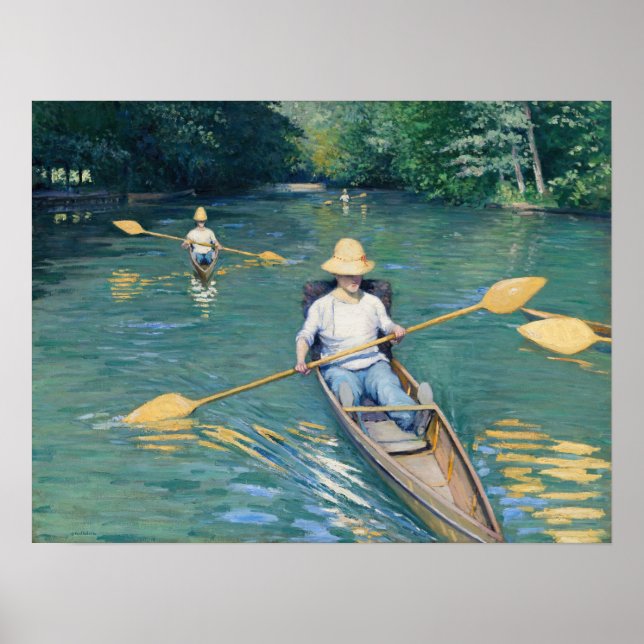 Poster Gustave Caillebotte - Skiffs on the Yerres (Devant)