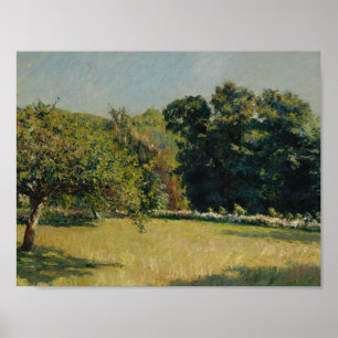 Poster Gustave Caillebotte - un jardin dans Trouville