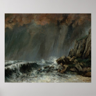 Poster Gustave Courbet - Marine: The Waterspout