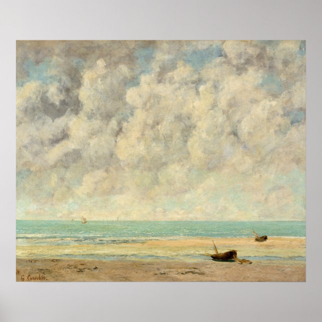 Poster Gustave Courbet | Mer Calme (Devant)