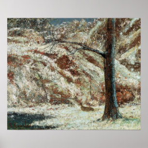 Poster Gustave Courbet - Paysage hivernal