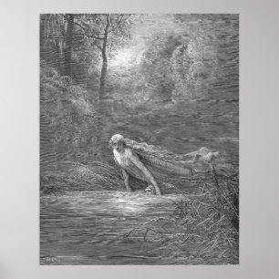 Poster Gustave Dore Engraving Purgatory Illustration