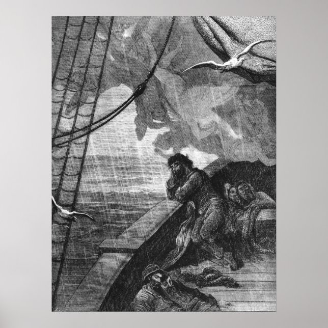 Poster Gustave Dore Engraving Rime de l'ancien marin (Devant)
