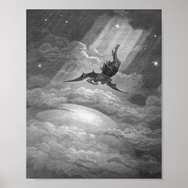 Poster Gustave Dore Satan Du Paradis Perdu John Milton (Devant)