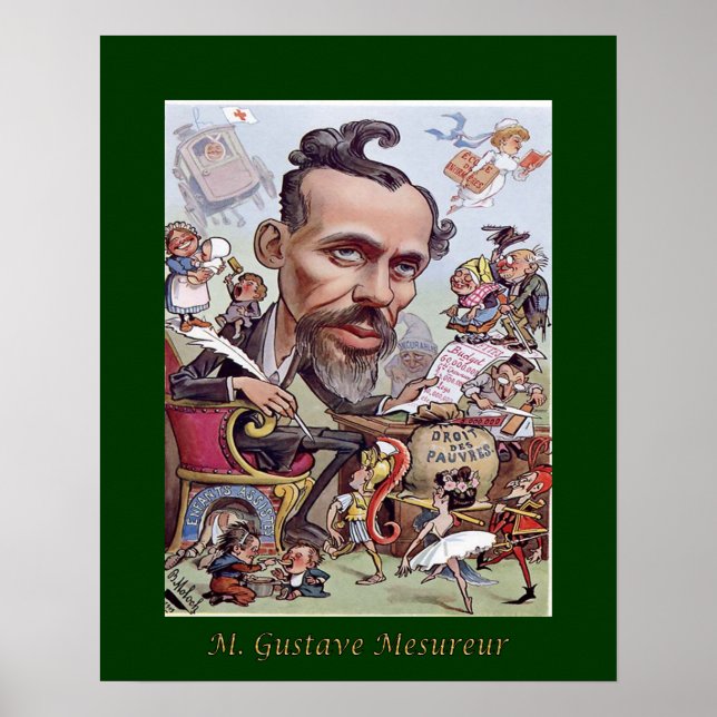 Poster Gustave Mesureur ~ École de soins infirmiers fondé (Devant)