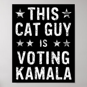 Poster Guy For Kamala Vote Blue 2024 Président Harris Dem