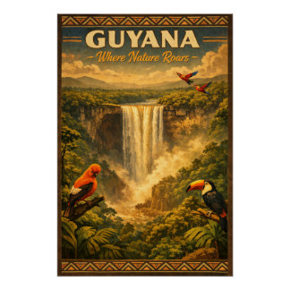 Poster GUYANA – Where Nature Roars