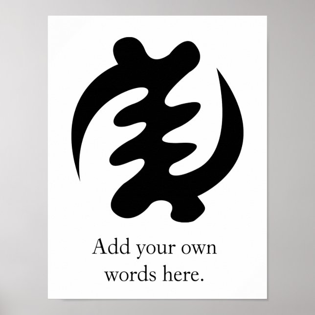 Poster Gye Nyame | God is Supreme Adinkra (Devant)