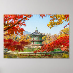 Poster Gyeongbokgung Corée Leçons d'automne