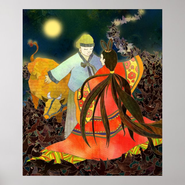 Poster Gyeonwu & Jiknyeo : L'histoire de Chilseok en Coré (Devant)