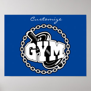 Poster Gym Barbell Logo Thunder_Cove