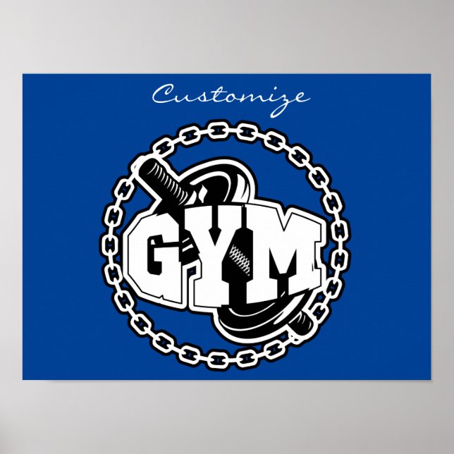 Poster Gym Barbell Logo Thunder_Cove (Devant)