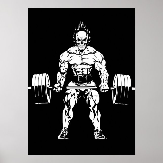 Poster Gym entraînement Bodybuilding - Lifting Motivation (Devant)