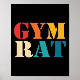 Poster Gym Lover entraînement Bodybuilding Retro Alphabet