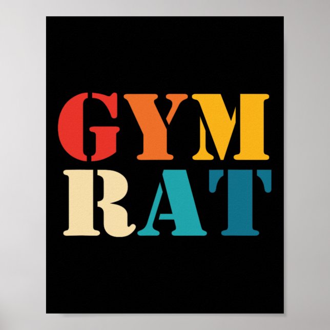 Poster Gym Lover entraînement Bodybuilding Retro Alphabet (Devant)