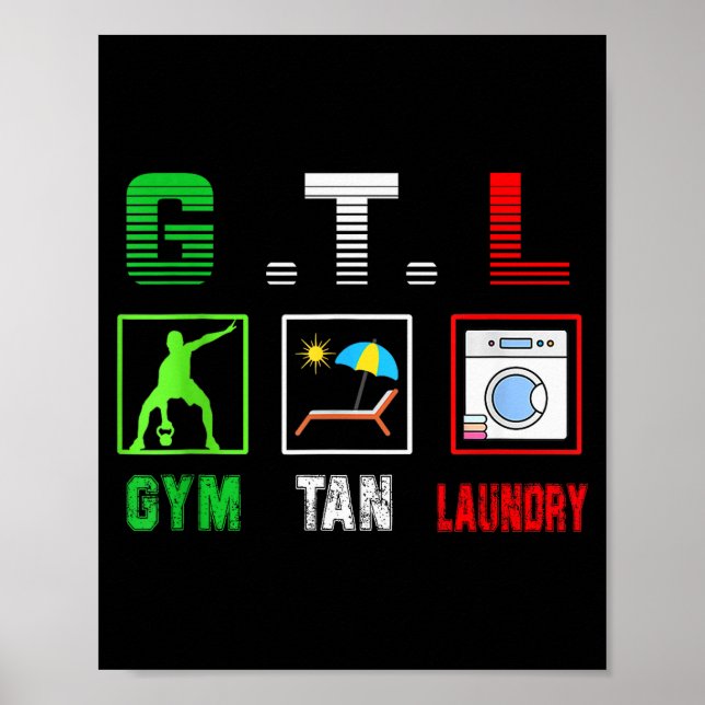 Poster Gym Tan Laundry Gtl New Jersey Garden Nj Shore Ita (Devant)