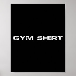 Poster Gym Tee Bodybuilding Exercice d'haltère d'haltère 