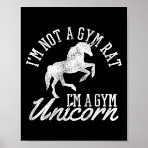 Poster Gym Unicorn - Drôle Fitness Sports Bodybuilding Gi