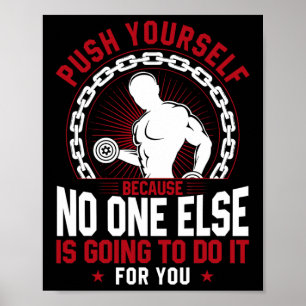 Poster Gymnase Amusant Fitness Bodybuilding Sports Weig