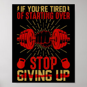 Poster Gymnase Amusant Fitness Bodybuilding Sports Weig