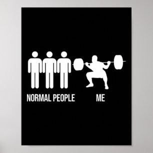 Poster Gymnase Amusant Fitness Bodybuilding Sports Weig