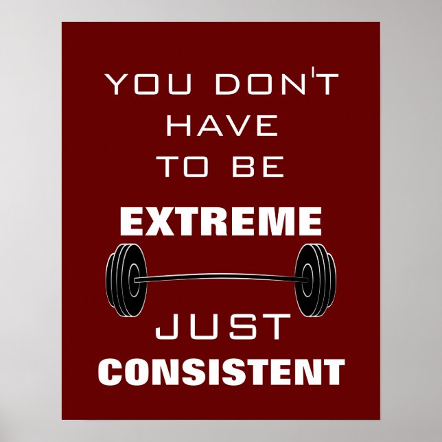 Poster Gymnase Motivationnelle Entraînement Fitness devis (Devant)