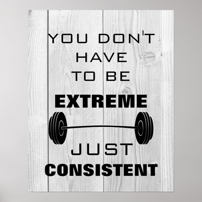 Poster Gymnase Motivationnelle Fitness Fitness quote bois (Devant)