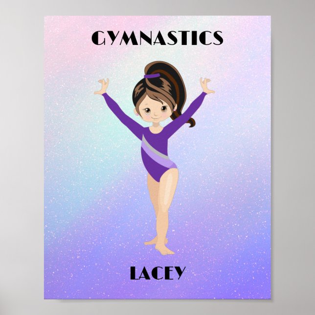 Poster GYMNASTICS FILLES DE COURSE Personnalisées (Devant)