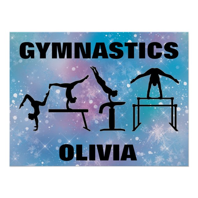 Poster Gymnastique Blue Glam (Devant)