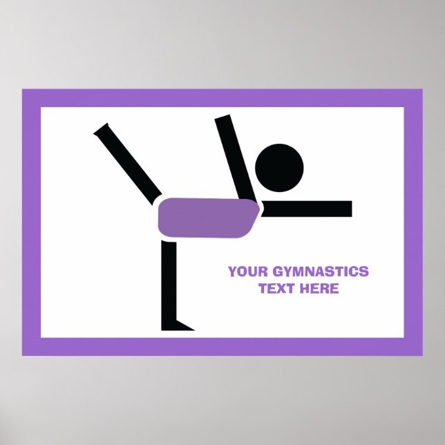 Poster Gymnastique cadeaux, gymnastique artiste sur mesur (Devant)