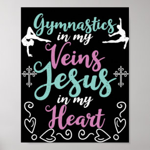 Poster Gymnastique Dans Mes Veines Jésus Dans Ma Gymnaste