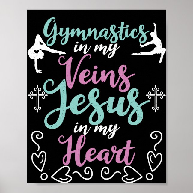 Poster Gymnastique Dans Mes Veines Jésus Dans Mon Coeur G (Devant)