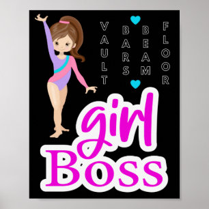 Poster Gymnastique fille Boss