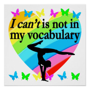 POSTER GYMNASTIQUE FILLE DESIGN INSPIRATIONNEL