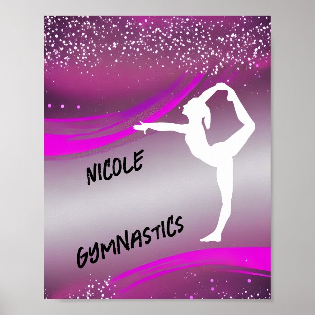 Poster Gymnastique fille personnalisée (Devant)