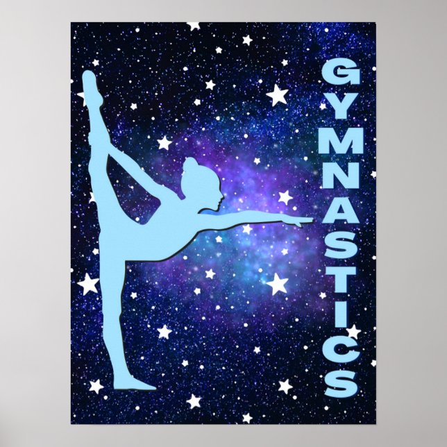 Poster Gymnastique galaxie (Devant)