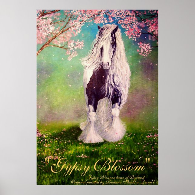 Poster "Gypsy Blassom" Irlandais Vanner Stallion pinto ch (Devant)