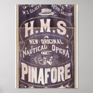 Poster H.M.S. PinaForte, Théâtre Rétro "Opéra Nautique"