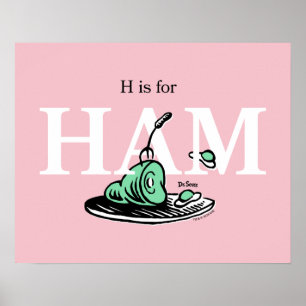 Poster "H pour JAMBON"   Conception de l'alphabet