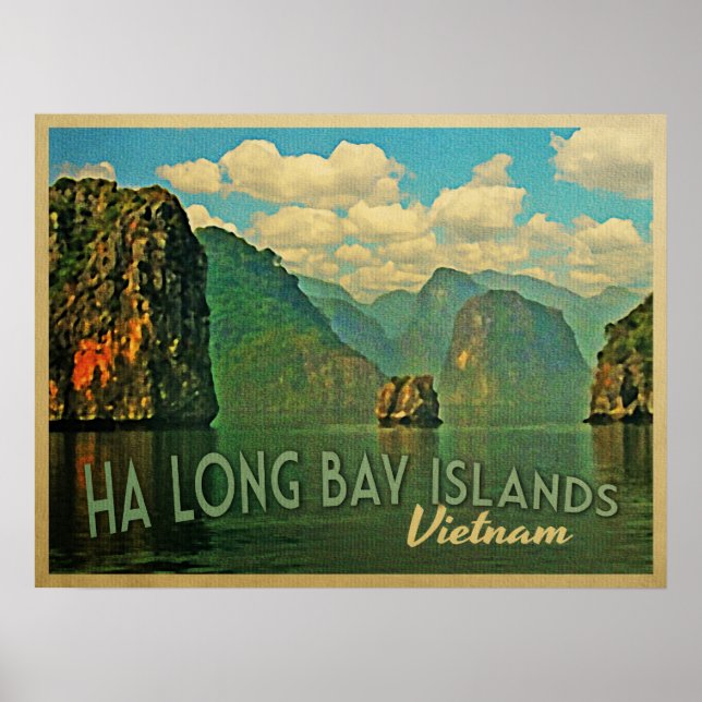 Poster Ha Long Bay Îles Vietnam (Devant)