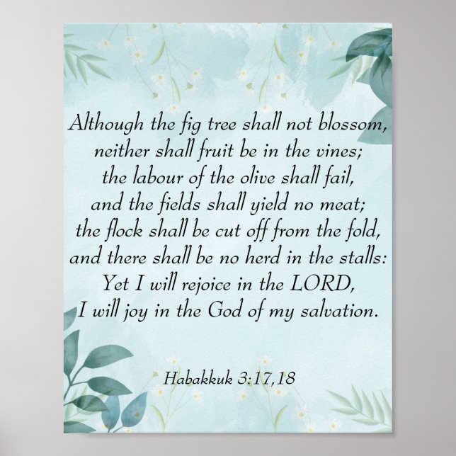 Poster Habakkuk 3:17,18 (Devant)