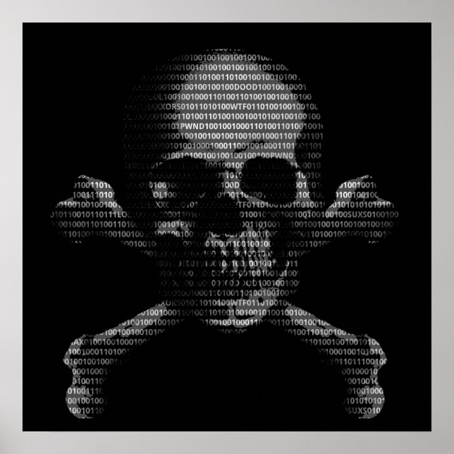 Poster Hacker Sket Crossbones (Devant)