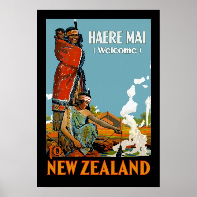 Poster Haere Mai (Bienvenue en Nouvelle-Zélande) (Devant)