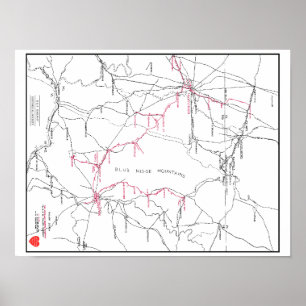 Poster Hagerstown et carte de système ferroviaire de