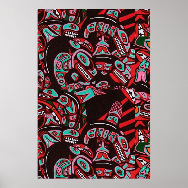 POSTER HAIDA KILLER WHALES (Devant)
